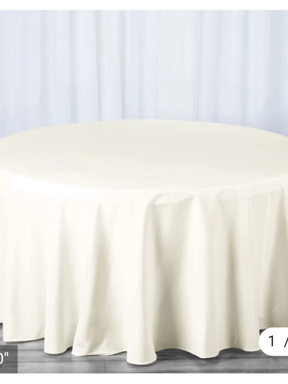 Premium Cream Round Tablecloth for Home Dining
